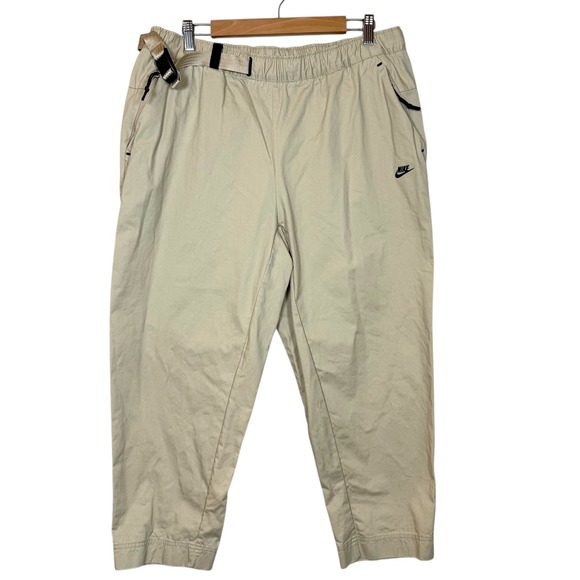 Nike Other - Nike Tech Pack Pants Men Large Beige Utility Cargo Zip Pockets Belted DM5547-206